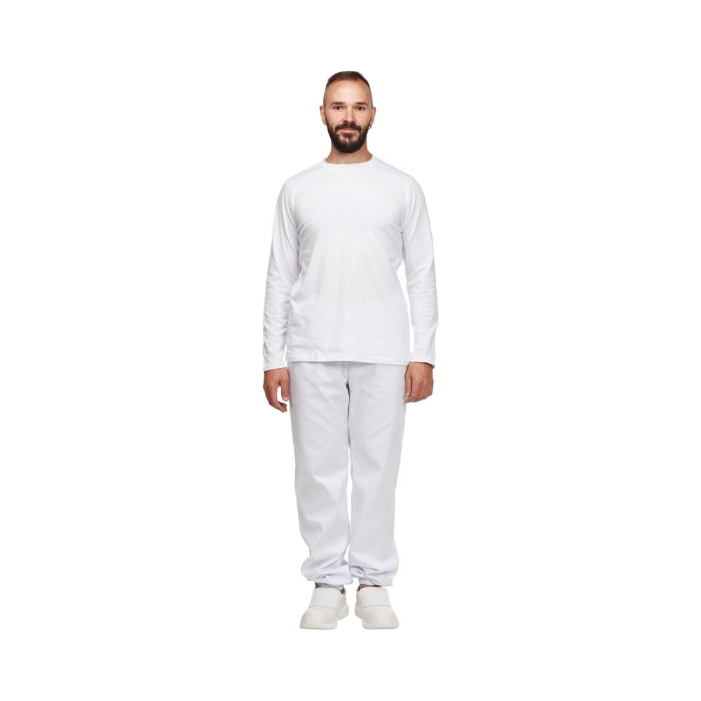 Изображение товара Футболка с длинным рукавом для мужчин ООО Комус 160 г белая M размер
