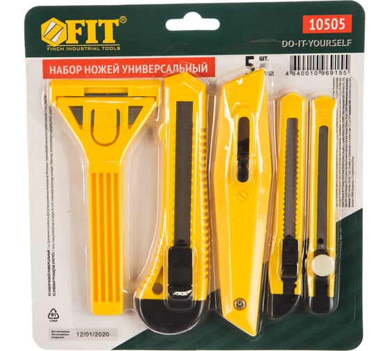 Изображение товара Набор ножей и скребков FIT DIY 5 шт 10505