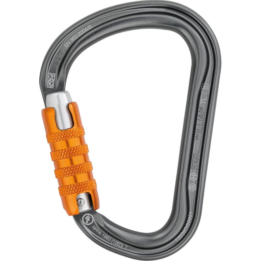 Изображение товара Большой грушевидный карабин Petzl WILLIAM TL с широким раскрытием для альпинизма и скалолазания