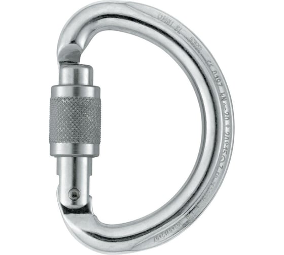 Изображение товара Полукруглый карабин с ручной муфтой Petzl OMNI SCREW-LOCK M37 SL