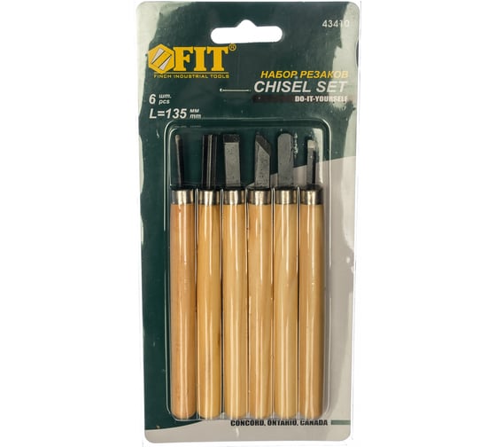 Изображение товара Набор резаков по дереву FIT DIY 6 шт 43410
