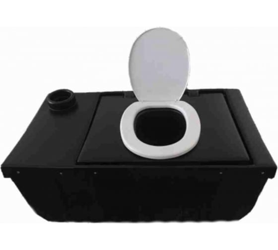 Изображение товара Бак со стульчаком и откидной крышкой ЦентрПласт черный КА-00000241