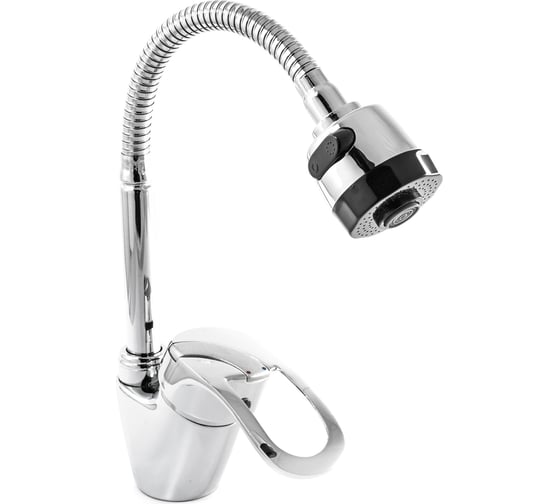 Изображение товара Смеситель для кухни SANTREK AQUA-665 "MODERN" d-40 SB03 гибкий излив (на гайке) 123473