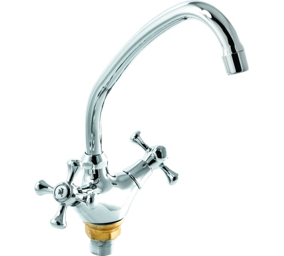 Изображение товара Смеситель для кухни SANTREK AQUA-415 "CLASSIC" 1/2 м/к Крест SL595 (на гайке) 123433