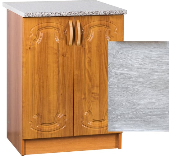 Изображение товара Рабочий стол SANTREK ширина 60 см берёза 2 двери фасад МДФ, столешница цвет сахара 64296