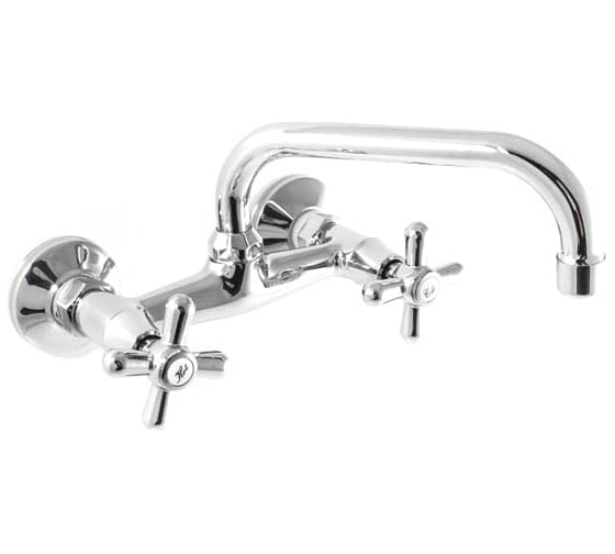 Изображение товара Смеситель для кухни SANTREK СТЕНА AQUA-495 "CLASSIC" 1/2 м/к Крест SL595 276633