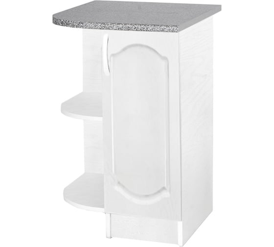 Изображение товара Торцевой стол SANTREK ширина 55 см ясень белый фасад МДФ левый, столешница цвет дуб вотан 282745