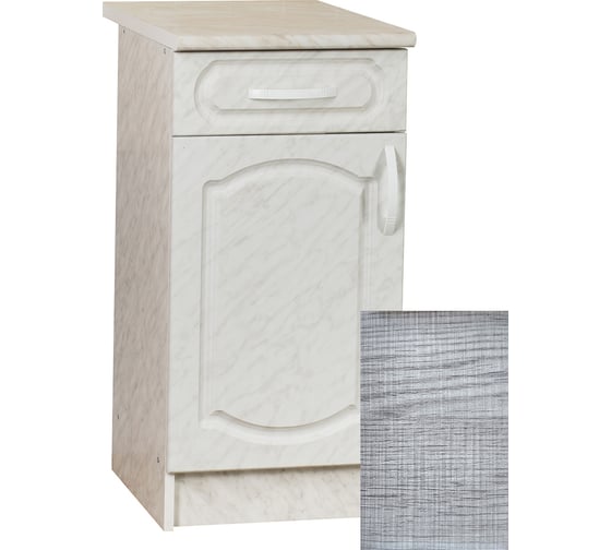 Изображение товара Рабочий стол SANTREK ширина 40 см Сакура 1 дверь + 1 ящик фасад МДФ, столешница цвет сахара 64226