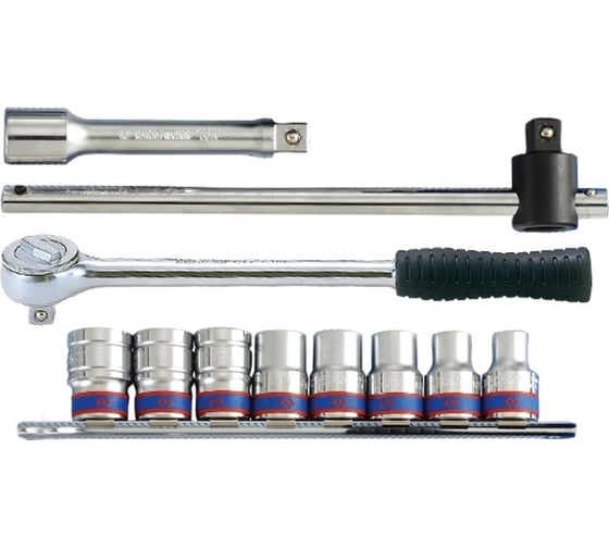 Изображение товара Набор шестигранных торцевых головок 1/2", 10-19мм, 11шт KING TONY 4311MR