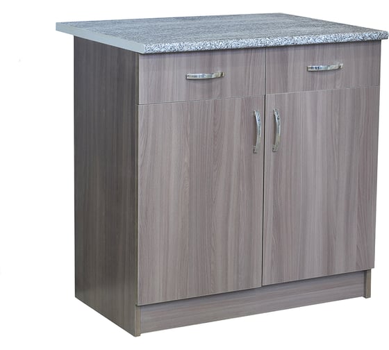 Изображение товара Рабочий стол SANTREK ширина 80 см, цвет дуб темный 2 ящика, стол гранит, ЛДСП 54530