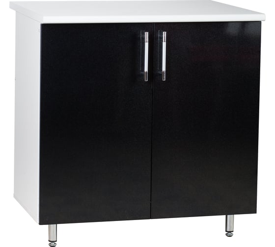 Изображение товара Рабочий стол SANTREK ширина 80 см черный металлик фасад МДФ, столешница цвет сахара 47965