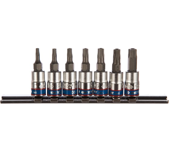 Изображение товара Набор торцевых насадок 1/4", TORX Т10-Т40, 37мм, 7шт KING TONY 2107PR
