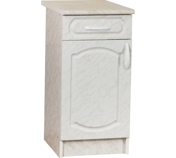 Изображение товара Рабочий стол SANTREK ширина 40 см карара 1 ящик фасад МДФ столешница цвет каррара 23339