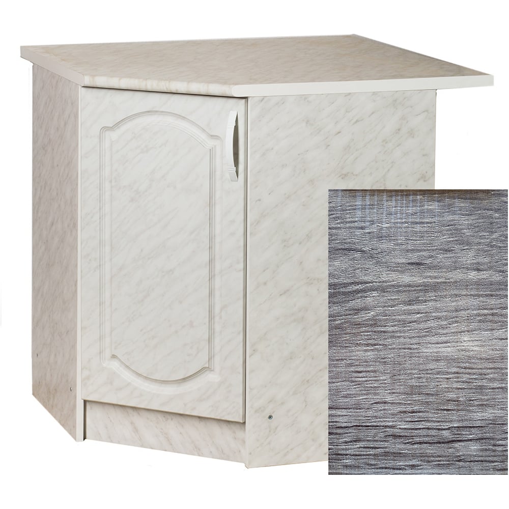 Изображение товара Угловой рабочий стол SANTREK 85x85 см с дверью и мойкой, МДФ, турин сахара