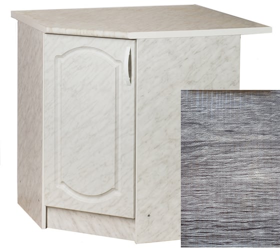 Изображение товара Угловой рабочий стол SANTREK 85x85 см 1 дверь Турин фасад МДФ столешница цвет сахара 64268