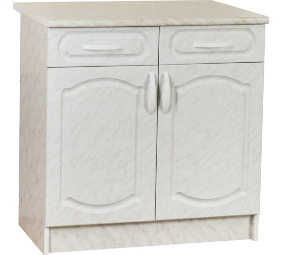 Изображение товара Рабочий стол SANTREK ширина 80 см карара 2 ящика фасад МДФ столешница цвет каррара 23329