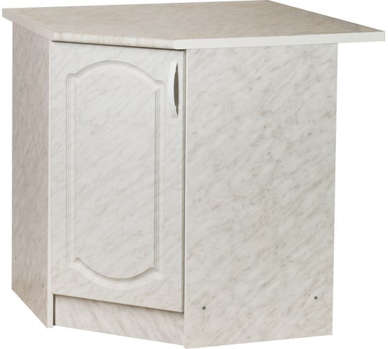 Изображение товара Угловой рабочий стол SANTREK 85x85 см 1 дверь карара фасад МДФ столешница цвет каррара 26637