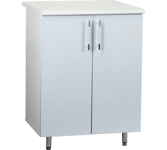 Изображение товара Рабочий стол SANTREK ширина 60 см серебристый металлик фасад МДФ, столешница цвет сахара 47960