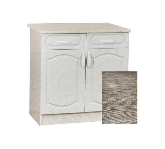 Изображение товара Рабочий стол SANTREK ширина 80 см Ель 2 двери фасад МДФ, столешница цвет сахара 64204