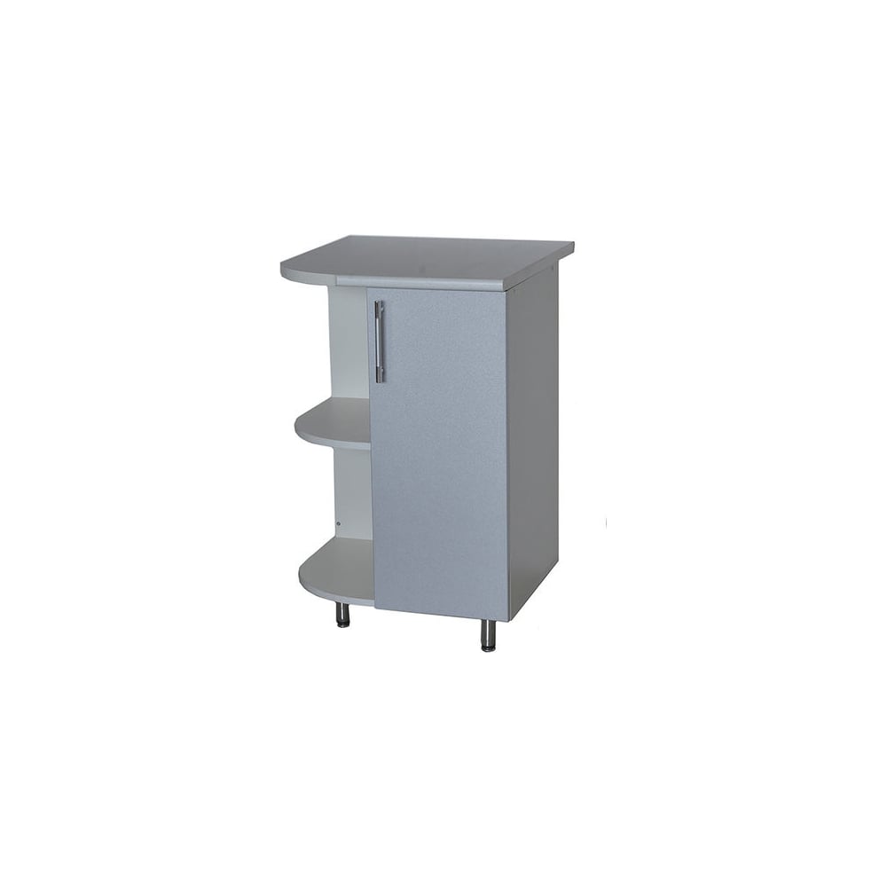 Изображение товара Торцевой стол SANTREK серебристый металлик левый фасад 600x550 мм МДФ