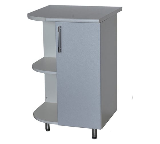 Изображение товара Торцевой стол SANTREK серебристый металлик левый фасад МДФ 600x550 мм 59106