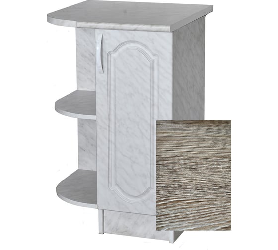 Изображение товара Торцевой стол SANTREK ширина 55 см Ель фасад МДФ левый, столешница цвет сахара 64206