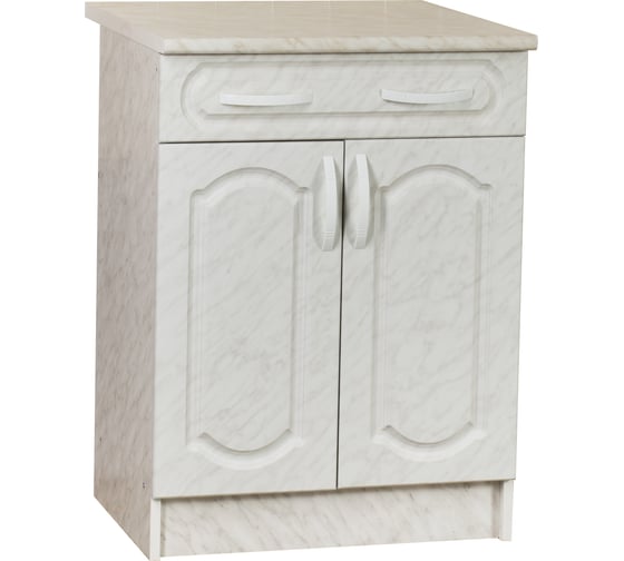 Изображение товара Рабочий стол SANTREK ширина 60 см карара 1 ящик фасад МДФ столешница цвет каррара 23328