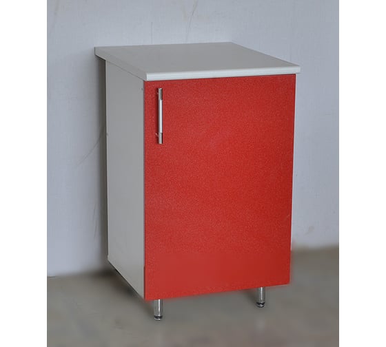 Изображение товара Рабочий стол SANTREK ширина 50 см красный металлик фасад МДФ, столешница цвет сахара 55543