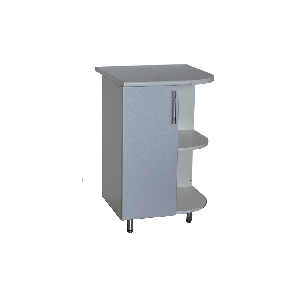 Изображение товара Стол торцевой SANTREK МДФ 600x550 мм серебристый металлик