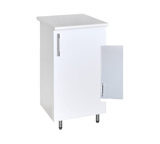 Изображение товара Рабочий стол SANTREK ширина 40 см серебристый металлик фасад МДФ, столешница цвет сахара 68134