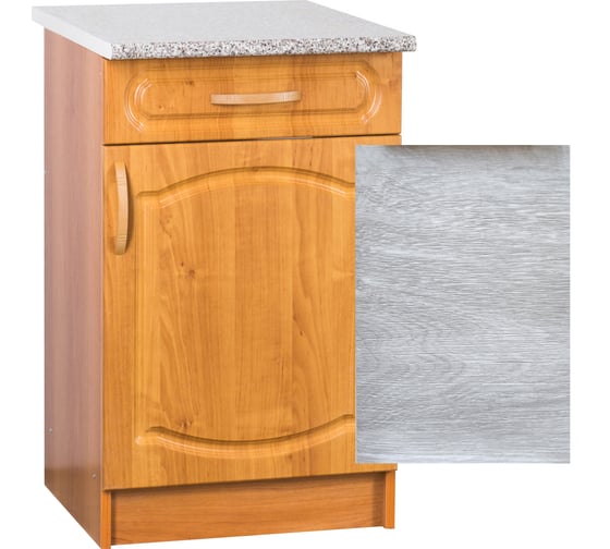 Изображение товара Рабочий стол SANTREK ширина 50 см берёза 1 дверь + 1 ящик фасад МДФ, столешница цвет сахара 64291