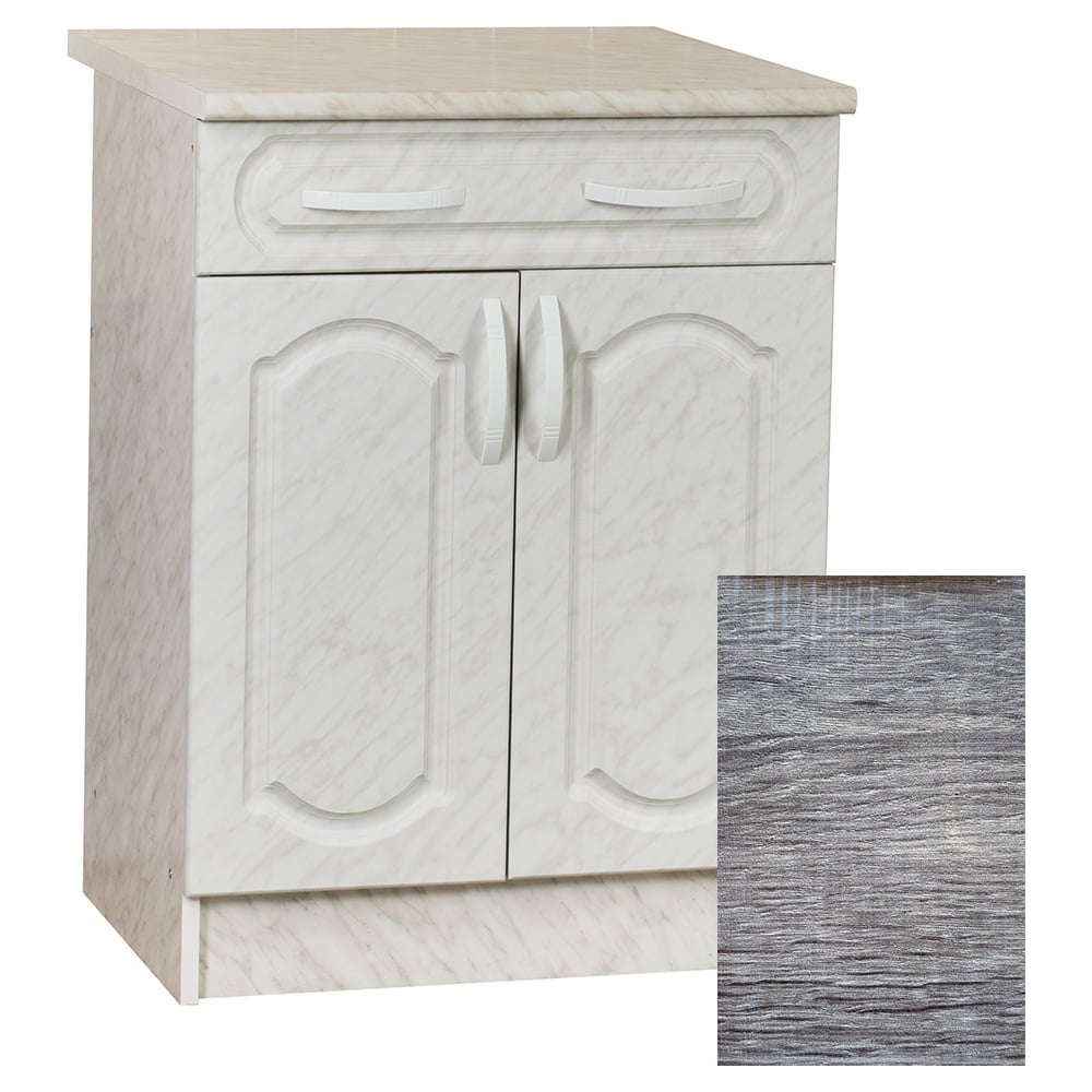 Изображение товара Рабочий стол SANTREK Турин 60 см с 2 отделениями и ящиком МДФ цвет сахара