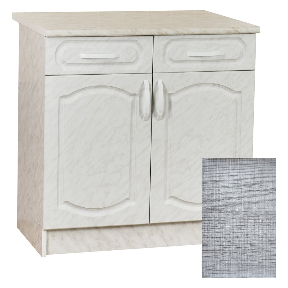 Изображение товара Рабочий стол SANTREK 80 см с двумя дверьми и ящиками в цвете сахара