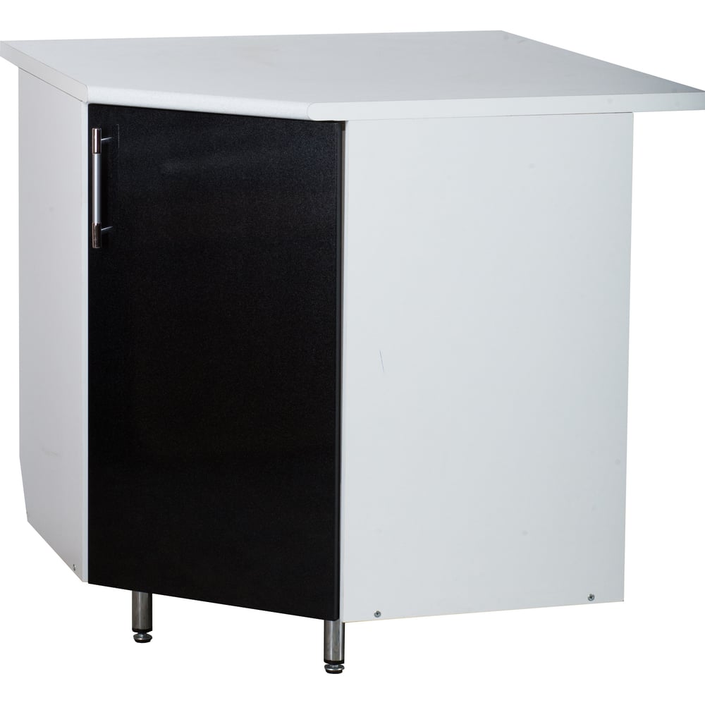 Изображение товара Рабочий угловой стол SANTREK 85x85 см чёрный металлик сахар