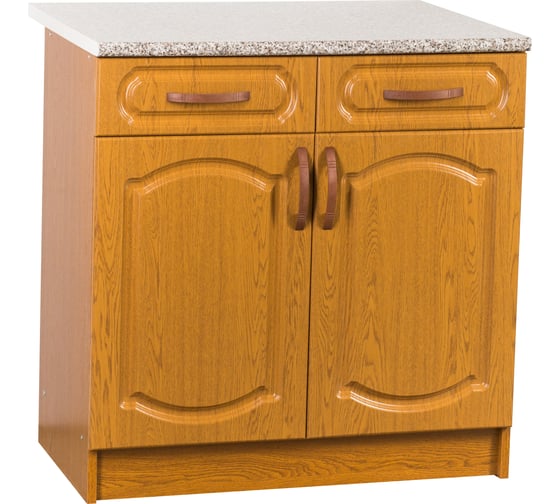 Изображение товара Рабочий стол SANTREK ширина 80 см дуб-рустик 2 ящика фасад МДФ столешница цвет гранит 26031