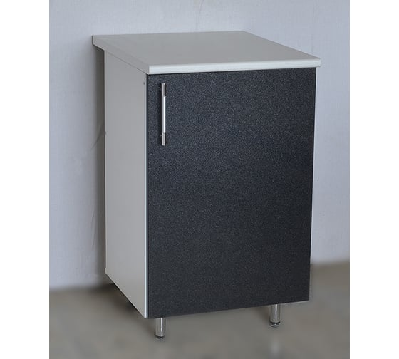 Изображение товара Рабочий стол SANTREK ширина 50 см черный металлик фасад МДФ, столешница цвет сахара 56700