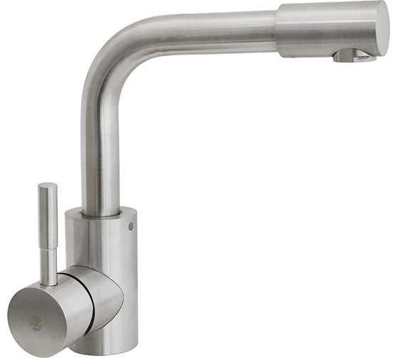 Изображение товара Смеситель для кухни SANTREK AQUA-960 "INOX" d-35 нержавеющая сталь, низкий Г-образный излив 288282