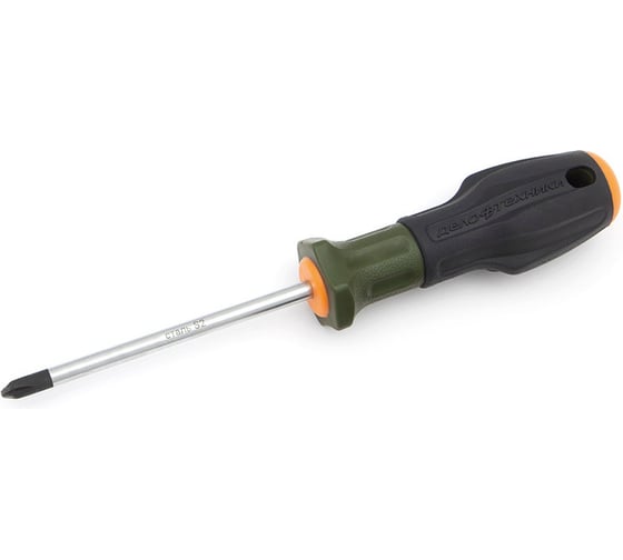 Изображение товара Отвертка Дело Техники c трехкомпонентной рукояткой крестовая РН2×200мм 722028