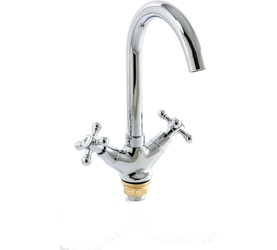 Изображение товара Смеситель для кухни SANTREK AQUA-420 "CLASSIC" LUX 1/2 м/к Крест SL 592 (на гайке) 276639