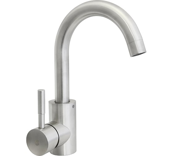 Изображение товара Смеситель для кухни SANTREK AQUA-940 "INOX" d-35 нержавеющая сталь, низкий излив 288280