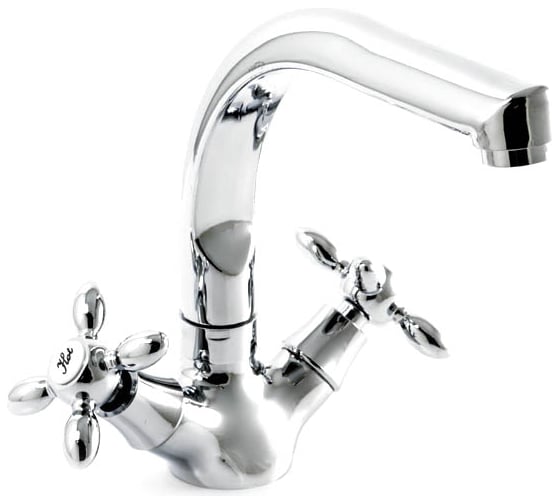 Изображение товара Смеситель для кухни SANTREK AQUA-430 "CLASSIC" LUX 1/2 м/к Крест SL603 высокий излив 276642