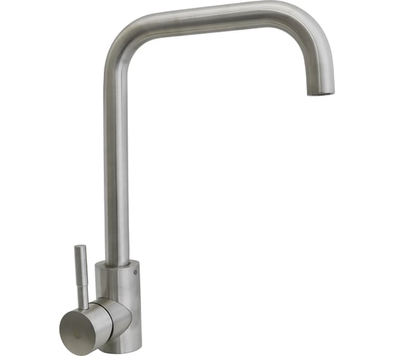 Изображение товара Смеситель для кухни SANTREK AQUA-950 "INOX" d-35 нержавеющая сталь,Г-образный излив 288281