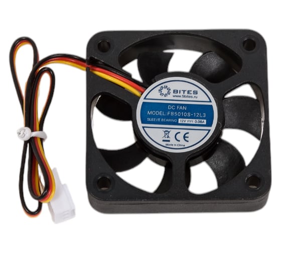 Изображение товара Вентилятор 5bites 50x50x10мм, подшипник скольжения, 4200rpm, 24 дБ, 3pin FB5010S-12L3