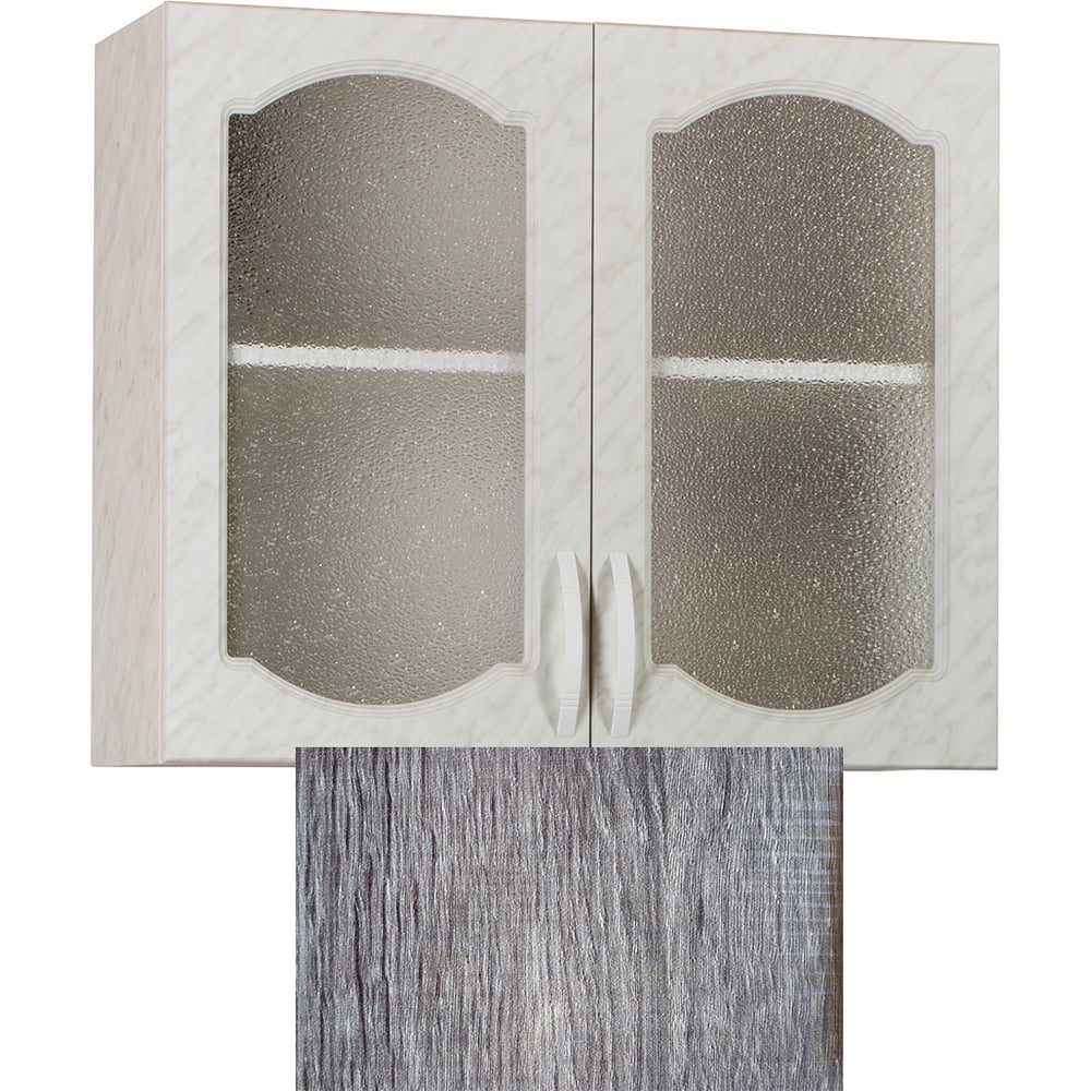 Изображение товара Шкаф для посуды SANTREK Турин 60 см МДФ со стеклом и лакированным фасадом