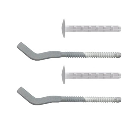 Изображение товара Комплект плоских кронштейнов с дюбелями (7,2х170 мм; серебристый) Royal Thermo