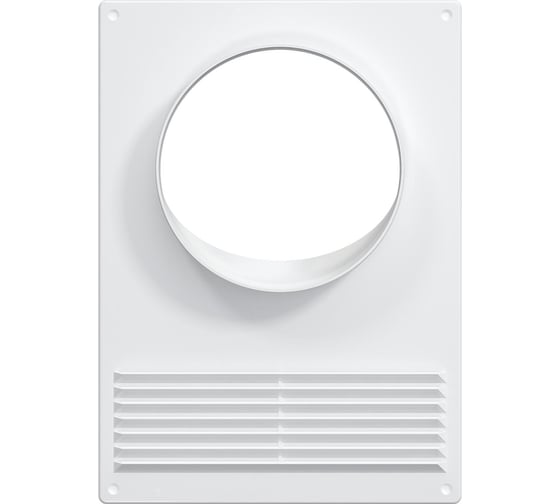 Изображение товара Площадка торцевая ПТПР (фланец 125 мм; решетка 180х250 мм; пластик) 86-879 125ПТПР