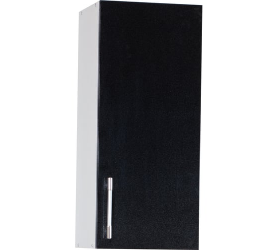 Изображение товара Шкаф для посуды SANTREK ширина 30 см черный металлик фасад МДФ 49010