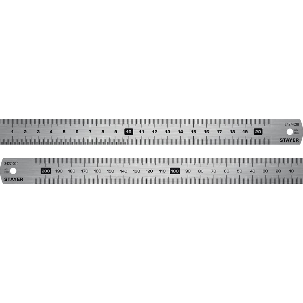 Нержавеющая линейка 0.2м STAYER 3427-020_z01