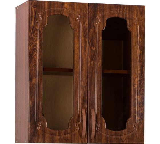 Изображение товара Шкаф для посуды SANTREK ширина 60 см кедр глянец со стеклом фасад МДФ 27772