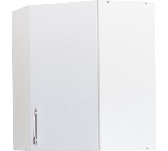 Изображение товара Угловой шкаф для посуды SANTREK 55x55 см белый металлик фасад МДФ 49002